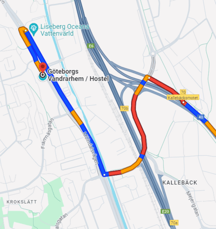 Riksväg 40 avfart 70 KALLEBÄCK